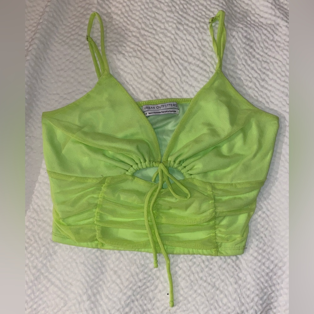 URBAN OUTFITTERS lime green mini tank top size L